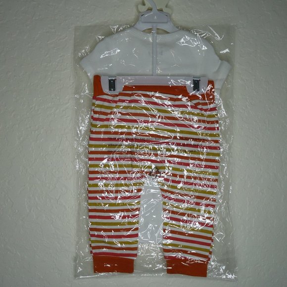 Rae Dunn* Baby Pant Set With Hat "Pumpkin Spice Baby" 3 Snap Bottom Onesie~ 6-9M - Picture 7 of 8